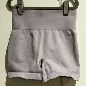 Bo+Tee Marled Biker Shorts, Lilac (XS)